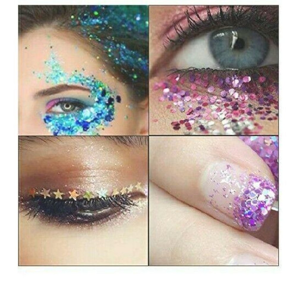 LIMGLIM 17pcs Mermaid chunky body glitter holograp